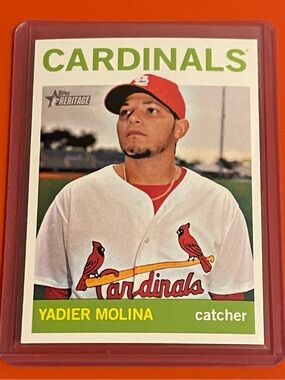 Yadier Molina [Red Hat] #477 2013 Topps Heritage Baseball Trading Card